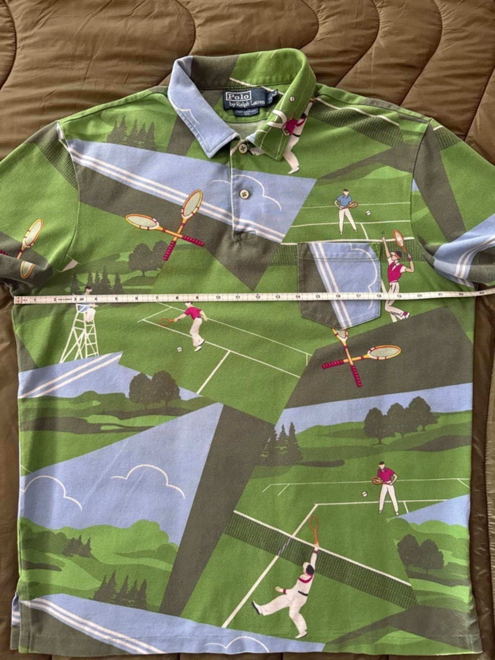 POLO Ralph Lauren 🎾 Tennis print Polo shirt circa 2014 - Picture 7 of 9